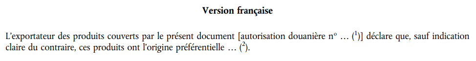 Origine préférentielle DOF